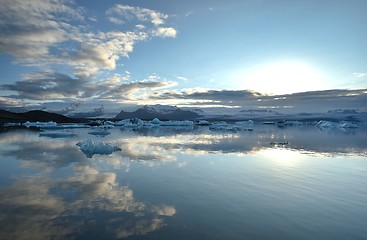 Image showing Jokulsarlon Lagoon (Iceland, Europe). Jokulsarlon large glacial lake.