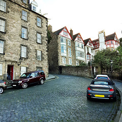 Image showing Street view of Edinburgh city