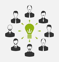 Image showing Group of business people gather together, process of generating 