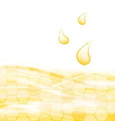 Image showing Abstract Background with Sweet Honey Drips