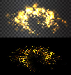 Image showing Set of isolated fireworks