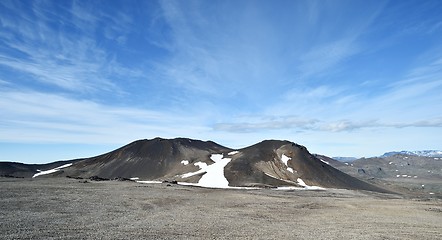 Image showing Westfjords mountains with blue sky in Iceland