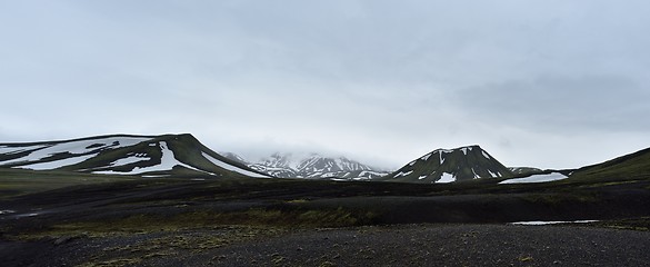 Image showing Icelandic landscape with mountains. South-West Iceland.