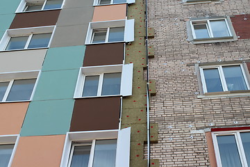 Image showing   Thermal insulation of a house wall