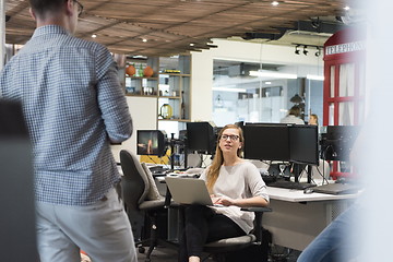 Image showing everyday team meeting and brainstorming