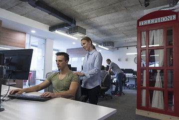 Image showing business couple at office