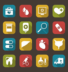 Image showing Collection Trendy Flat Medical Icons