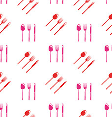 Image showing Seamless Texture of Colorful Cutlery