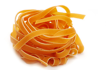 Image showing Tricolor italian pasta tagliatelle