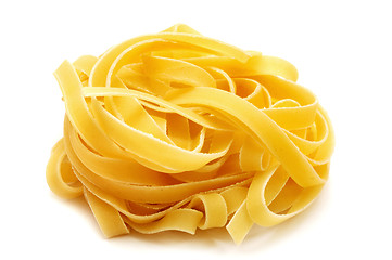 Image showing Tricolor italian pasta tagliatelle