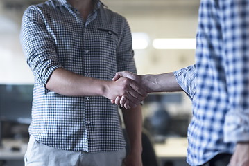 Image showing start up business people  handshake