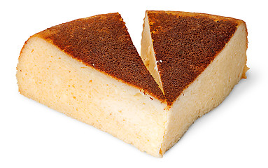 Image showing Appetizing two pieces of cheese casserole