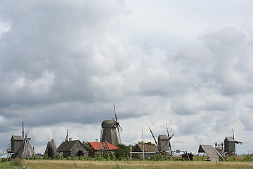 Image showing Angla windmills in Saaremaa, Estonia