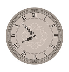 Image showing Old Clock with Vignette Arrows