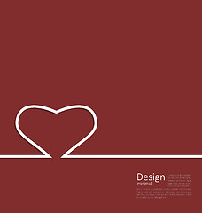 Image showing Heart minimal style for design card on Valentines Day