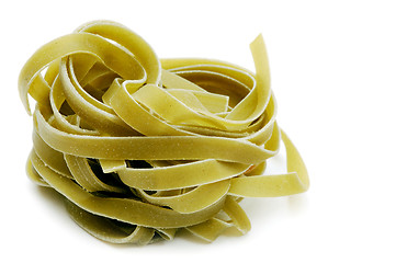 Image showing Tricolor italian pasta tagliatelle