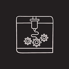 Image showing Tree D printing sketch icon.