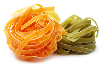 Image showing Italian pasta tagliatelle