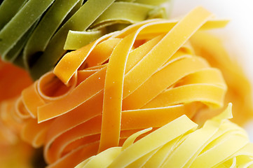 Image showing Italian pasta tagliatelle