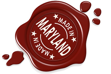 Image showing Label seal of made in Maryland