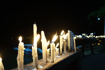 Image showing Candle light up on Beach road in Pattaya