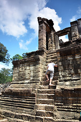 Image showing Bayon Temple At Angkor Wat, Cambodia