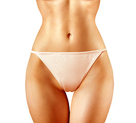 Image showing shape of woman in panties on white