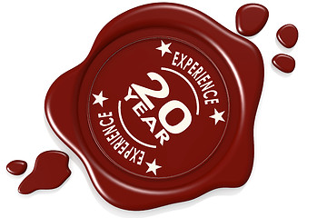 Image showing Twenty Year experience label seal 