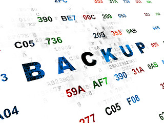 Image showing Software concept: Backup on Digital background