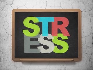 Image showing Medicine concept: Stress on School board background