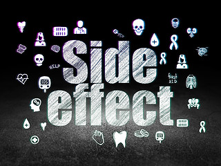 Image showing Health concept: Side Effect in grunge dark room