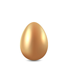 Image showing Easter golden egg isolated on white background