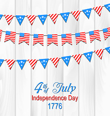 Image showing Party Wooden Background in Traditional American Colors