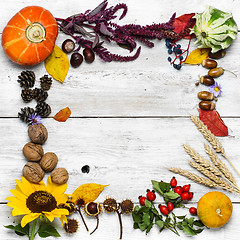 Image showing Autumn still life harvest