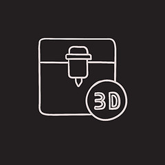 Image showing Tree D printing sketch icon.