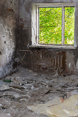 Image showing Abandoned flat and spring outside