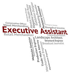 Image showing Executive Assistant Indicates Senior Manager And Aide