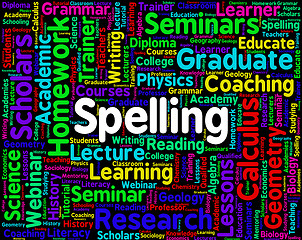 Image showing Spelling Word Means Spellings Penmanship And Publisher