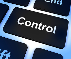 Image showing Control Computer Key Showing Remote Controller Or Interfacing