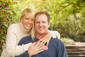 Image showing Happy Attractive Caucasian Couple in the Park