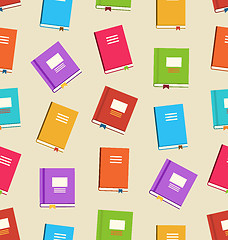 Image showing Seamless Pattern of Books for Education