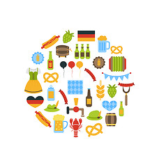 Image showing Oktoberfest Colorful Symbols