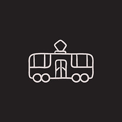 Image showing Tram sketch icon.