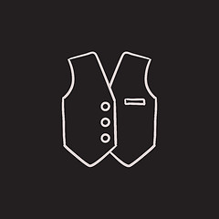 Image showing Waistcoat sketch icon.