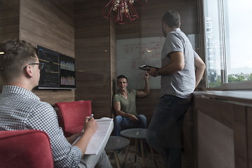 Image showing team meeting and brainstorming in small private office