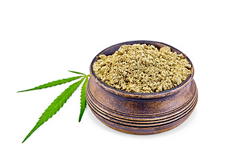 Image showing Flour hemp in bowl