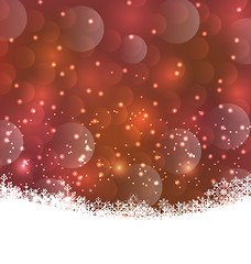 Image showing Winter snowflakes background with copy space for your text