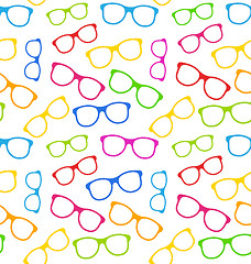 Image showing Seamless Texture with Colorful Eyeglasses