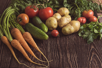 Image showing freshly grown raw vegetables