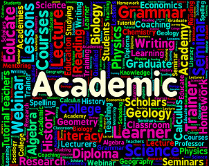 Image showing Academic Word Represents Military Academy And Institutes